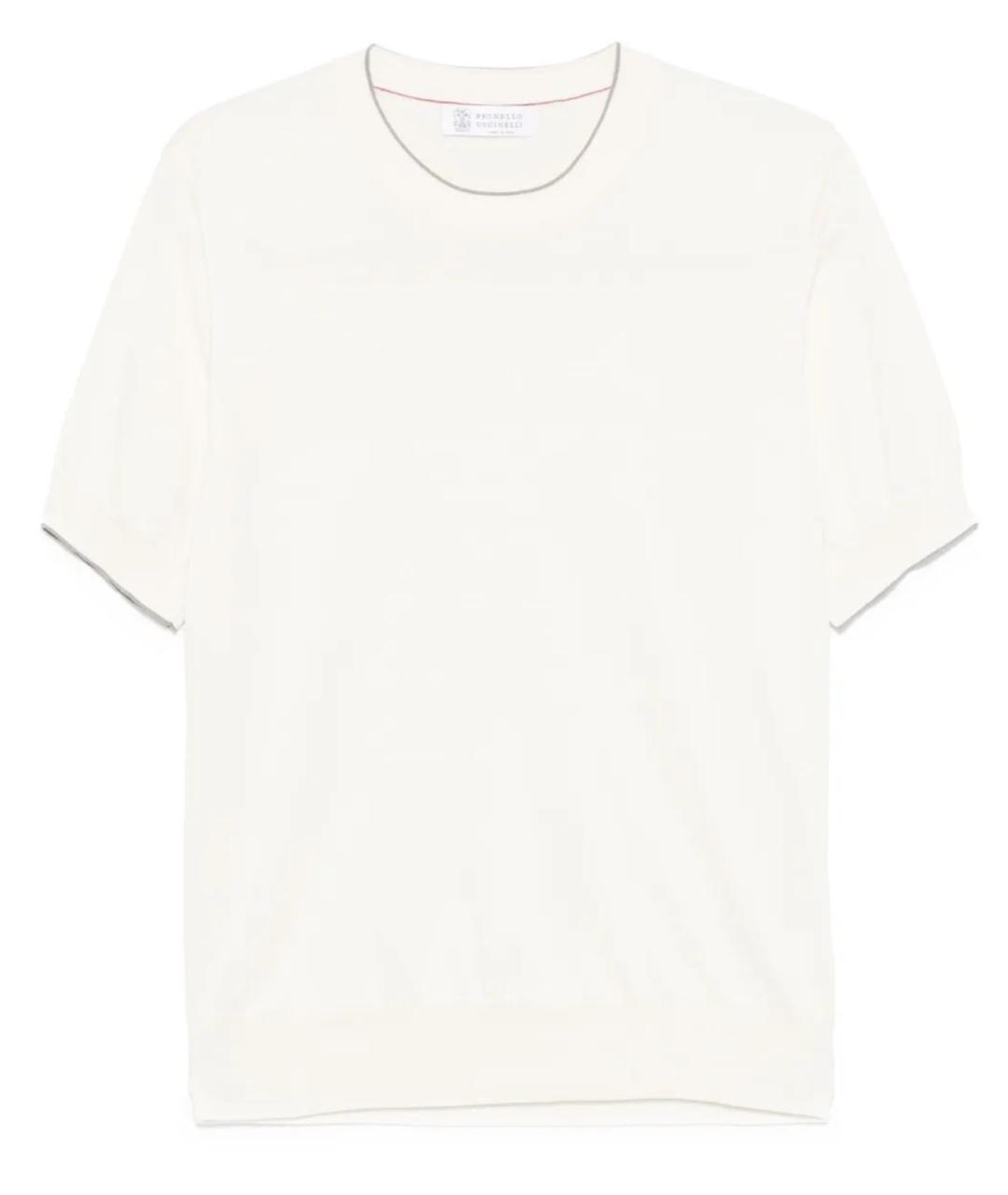 BRUNELLO CUCINELLI Белая хлопковая футболка, фото 1