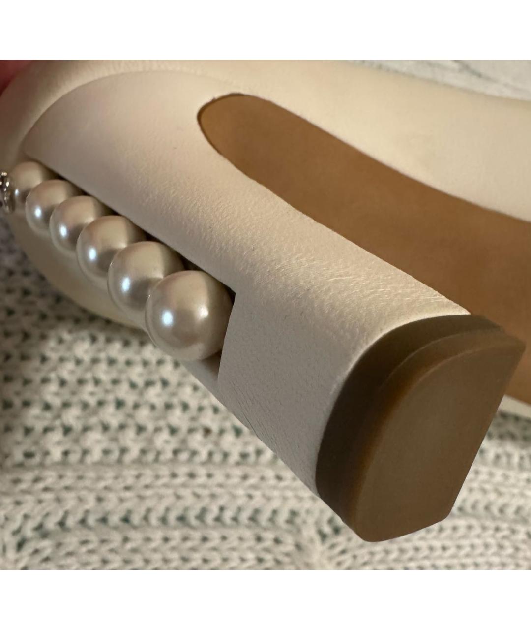 CHANEL Белые кожаные туфли, фото 6