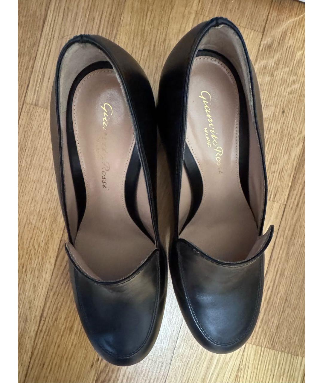 GIANVITO ROSSI Черные кожаные туфли, фото 3
