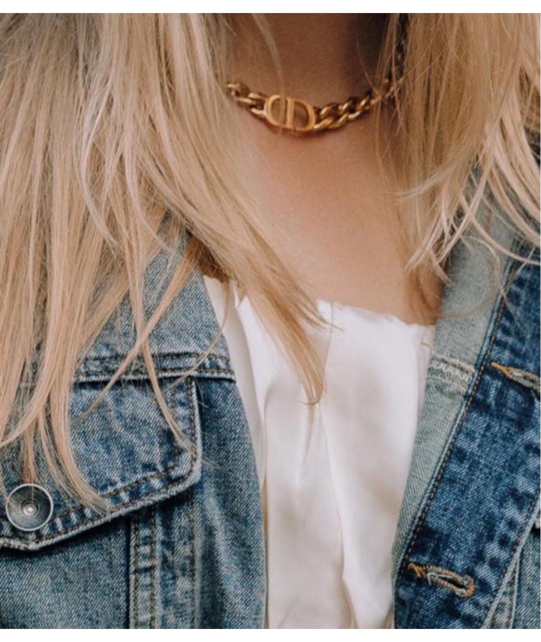 CHRISTIAN DIOR Золотое латунное колье, фото 3