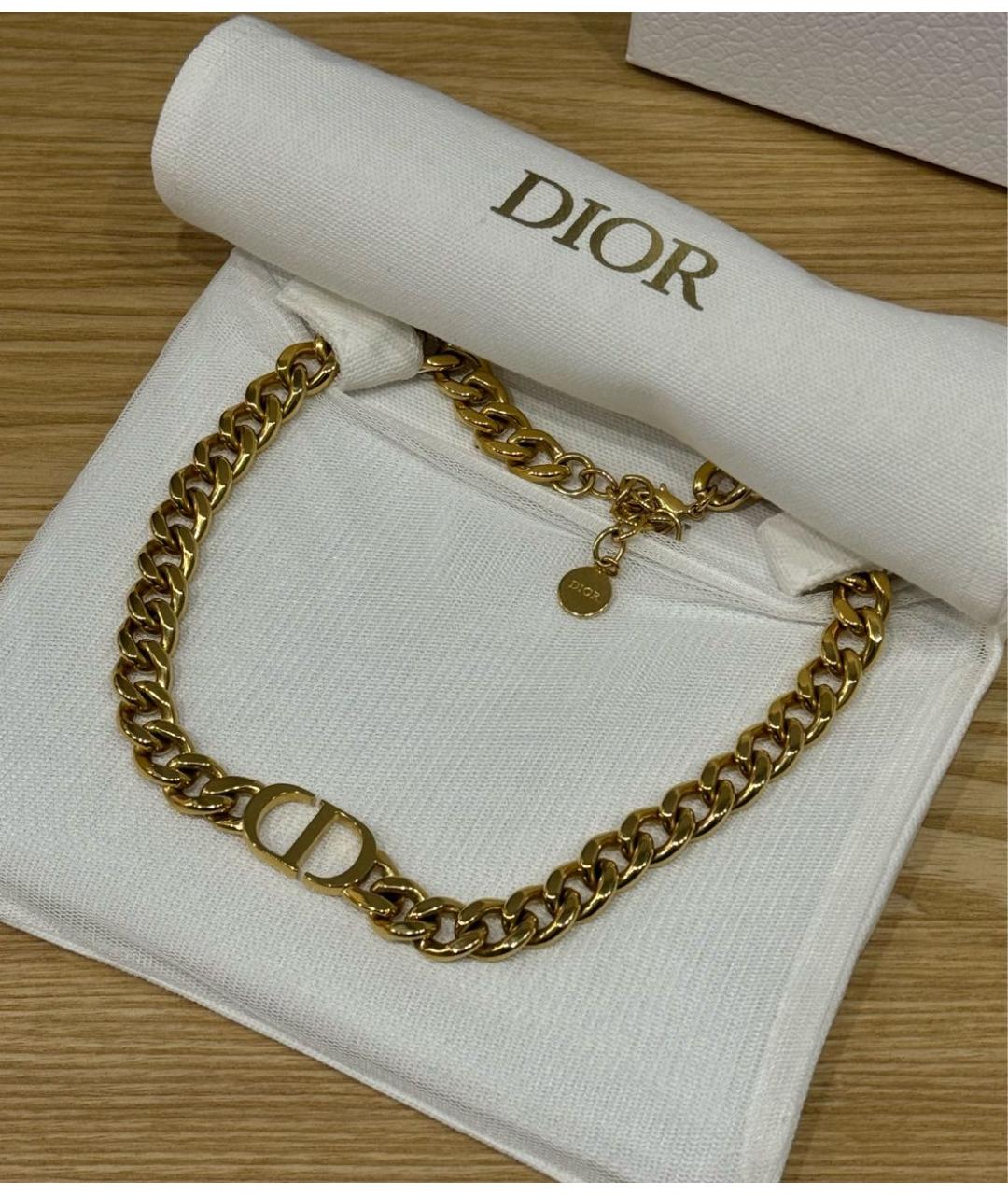 CHRISTIAN DIOR Золотое латунное колье, фото 4