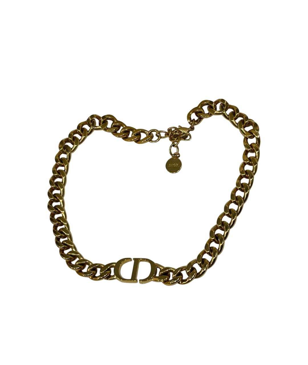 CHRISTIAN DIOR Золотое латунное колье, фото 1