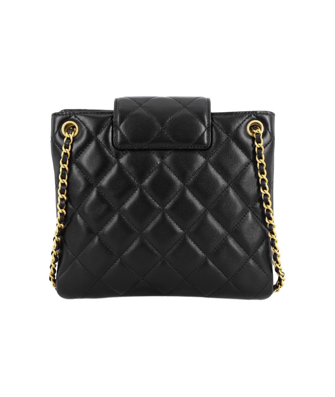 CHANEL Черная кожаная сумка через плечо, фото 3