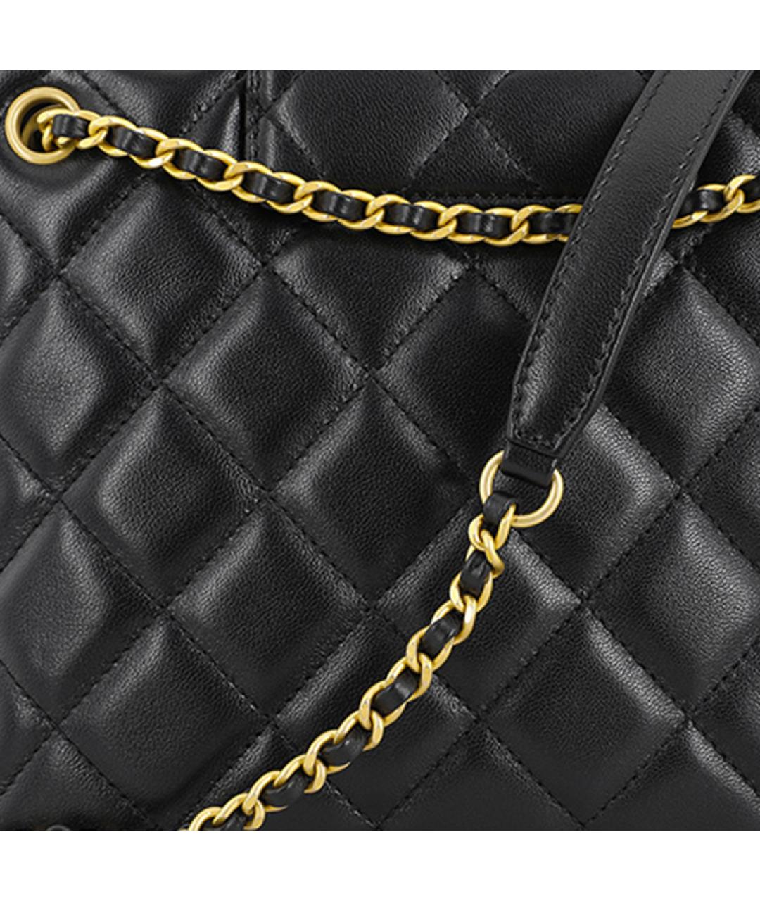 CHANEL Черная кожаная сумка через плечо, фото 5