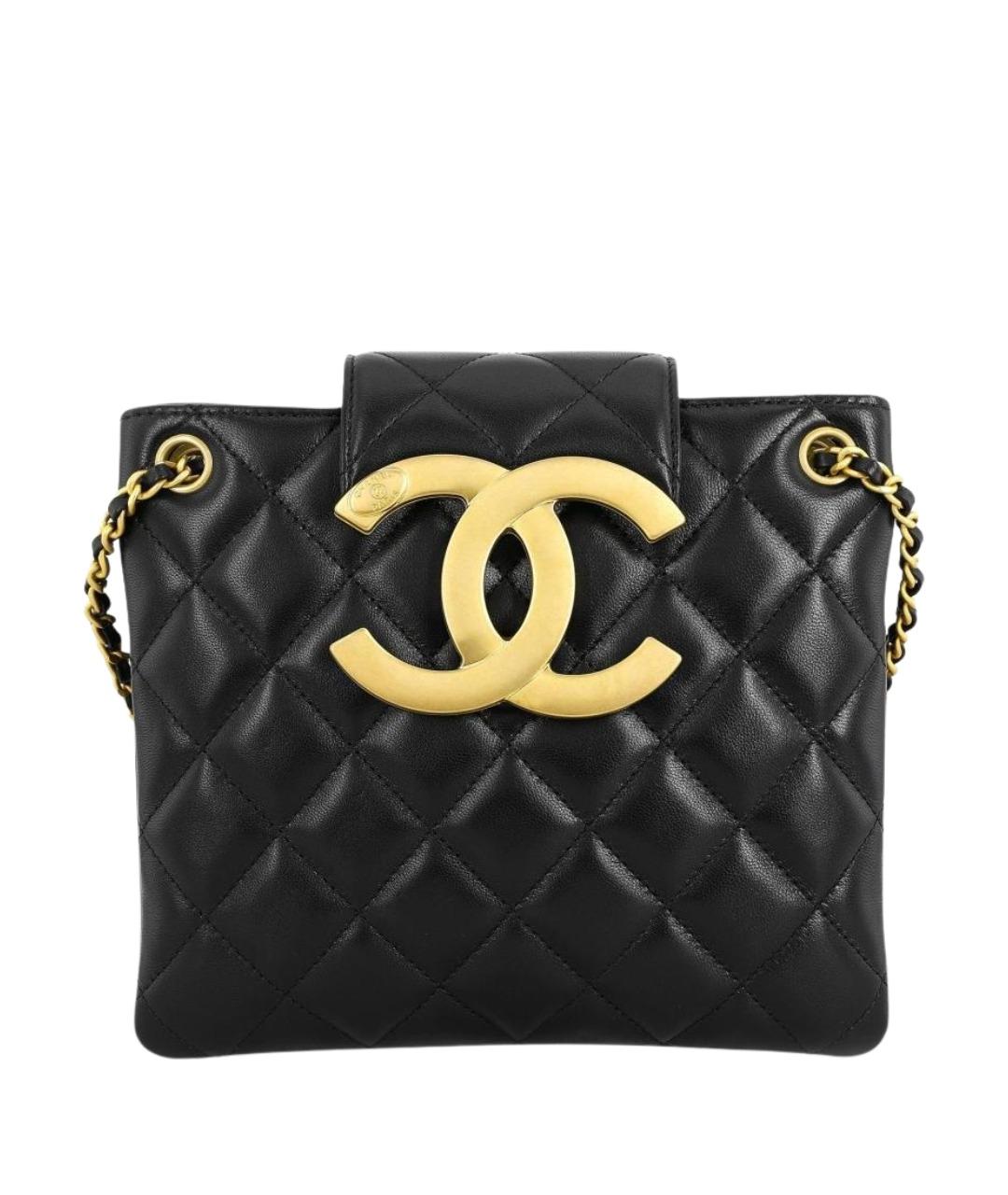 CHANEL Черная кожаная сумка через плечо, фото 1
