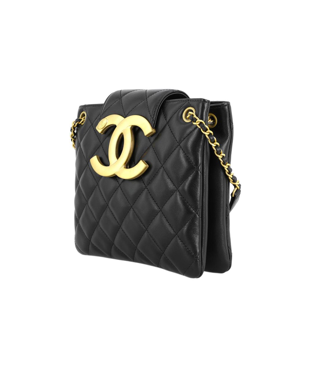 CHANEL Черная кожаная сумка через плечо, фото 2