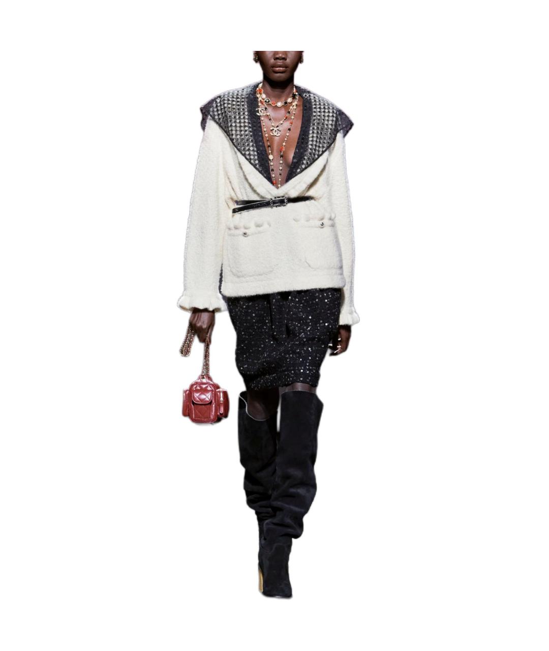 CHANEL Белый кашемировый джемпер / свитер, фото 3