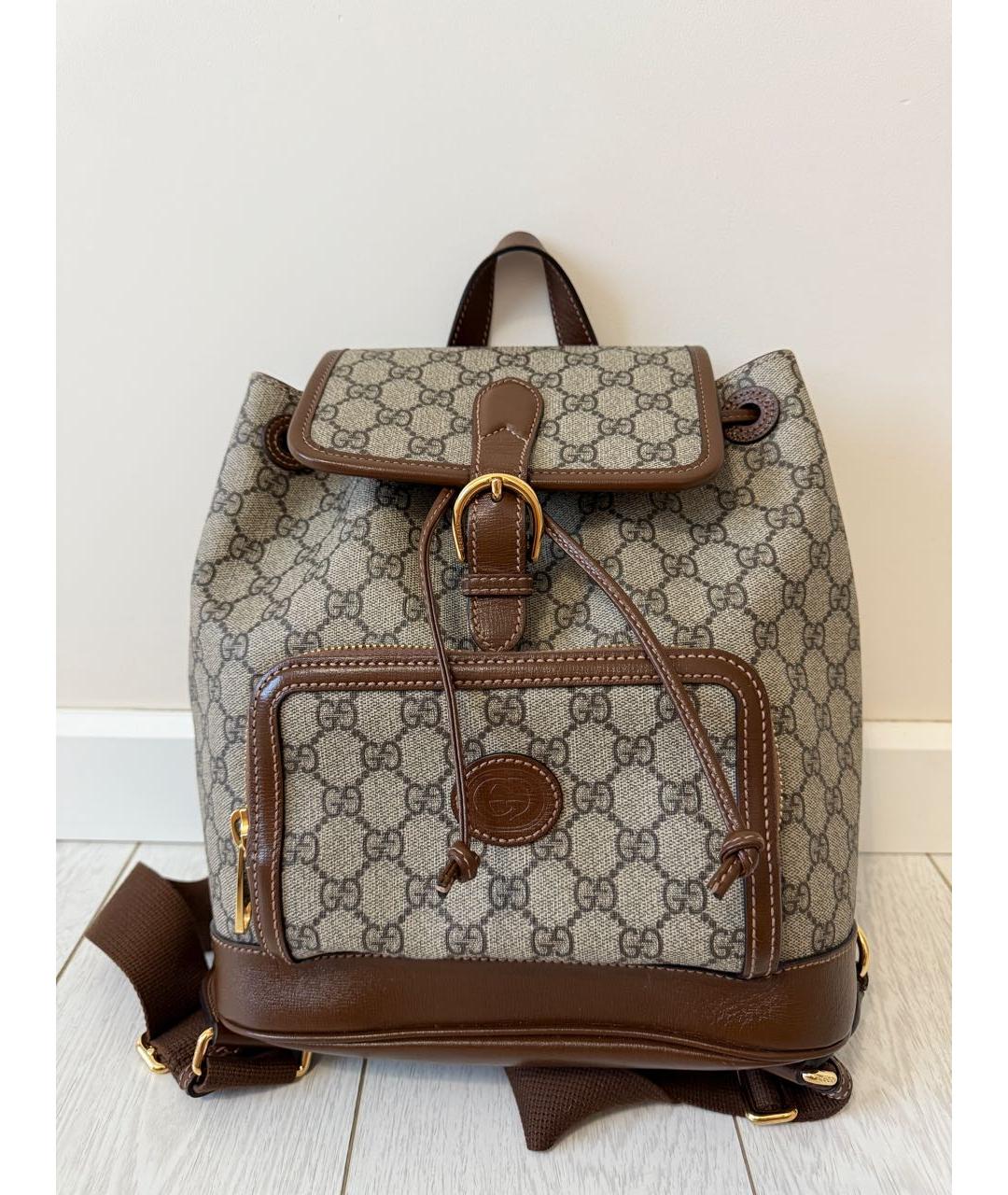 GUCCI Бежевый рюкзак, фото 5