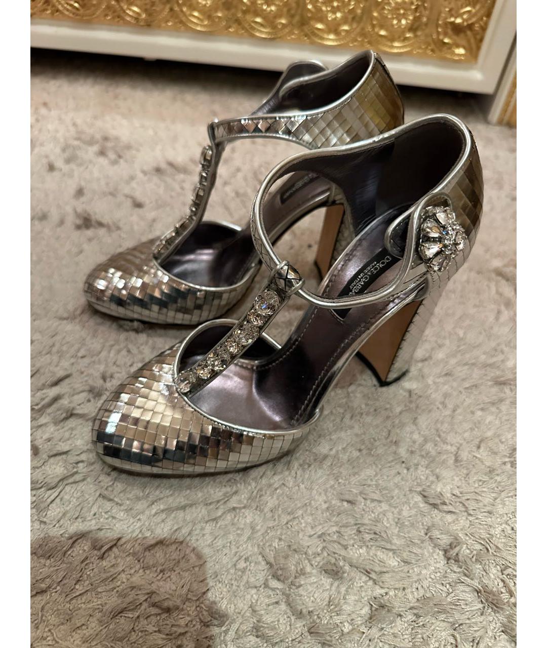 DOLCE&GABBANA Серебряные туфли, фото 3