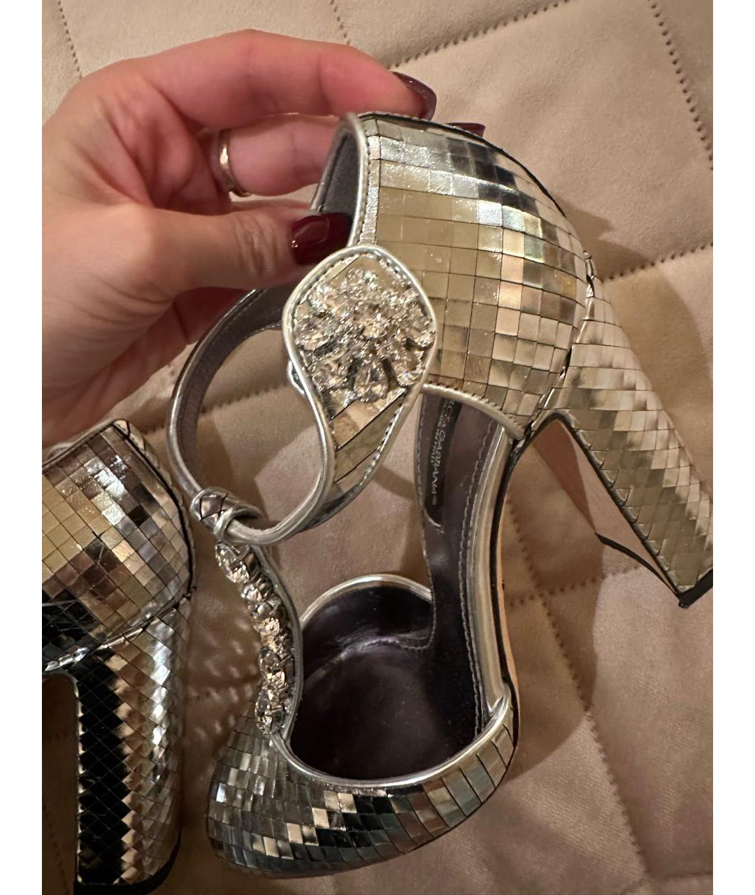 DOLCE&GABBANA Серебряные туфли, фото 5