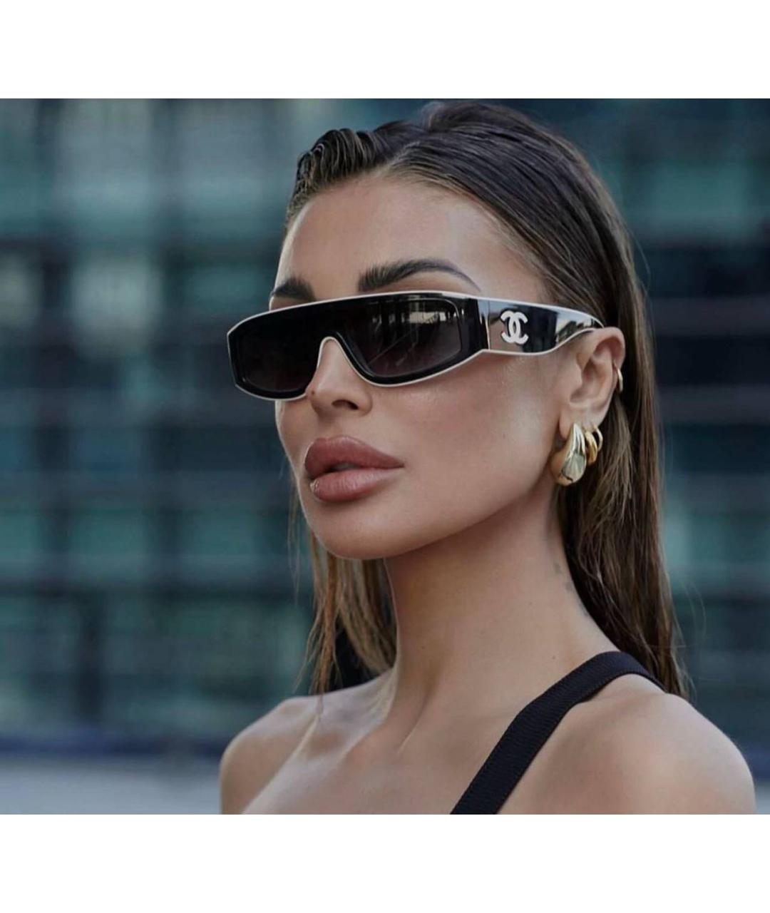 CHANEL Коричневые пластиковые солнцезащитные очки, фото 9