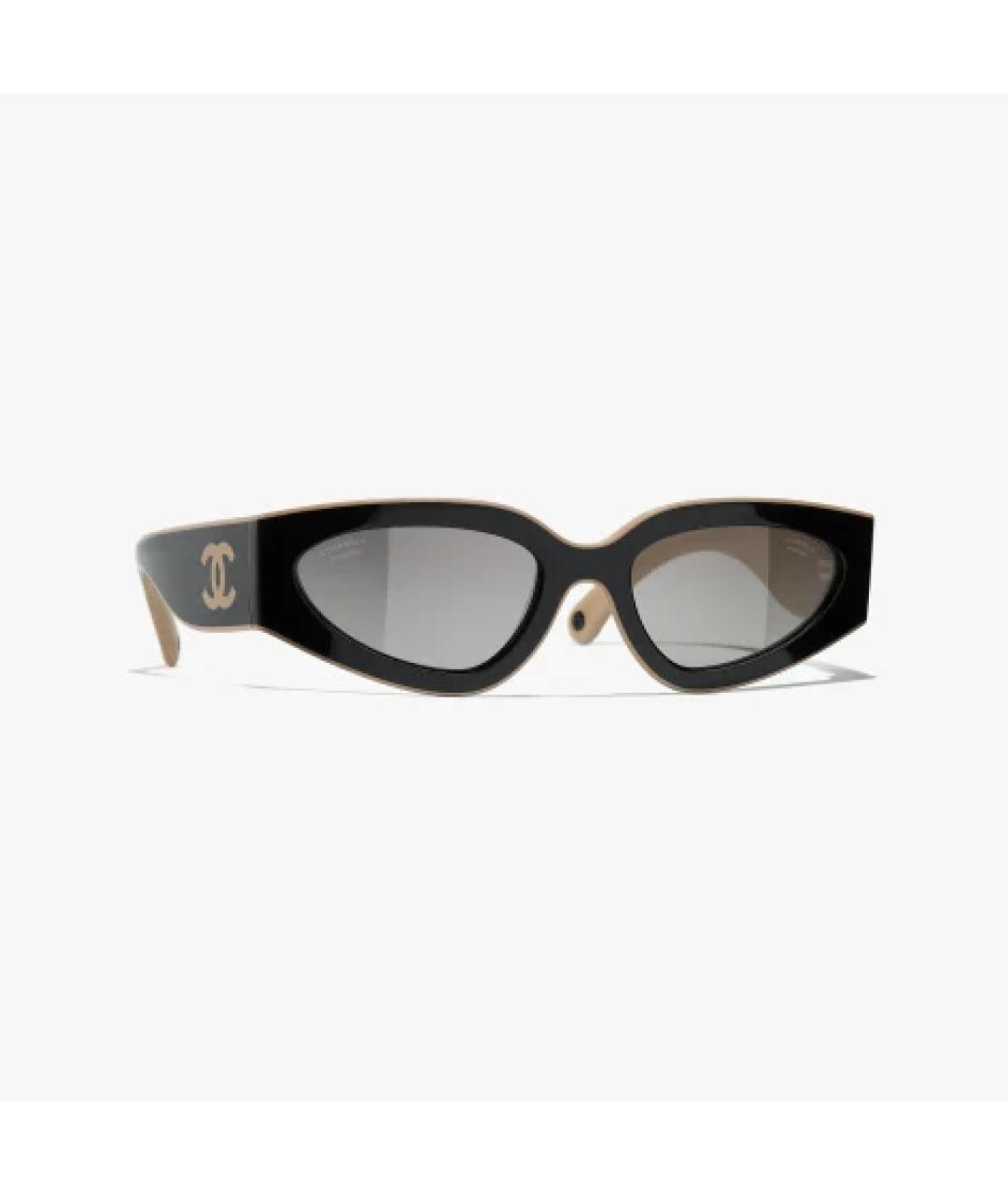 CHANEL Коричневые пластиковые солнцезащитные очки, фото 10