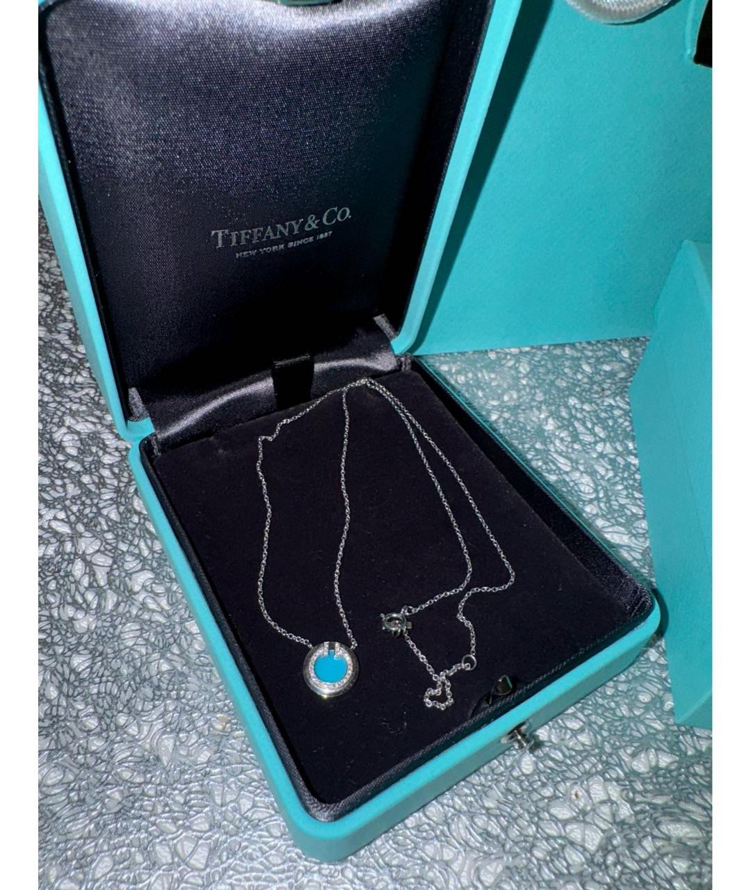 TIFFANY&CO Бирюзовая подвеска из белого золота, фото 5