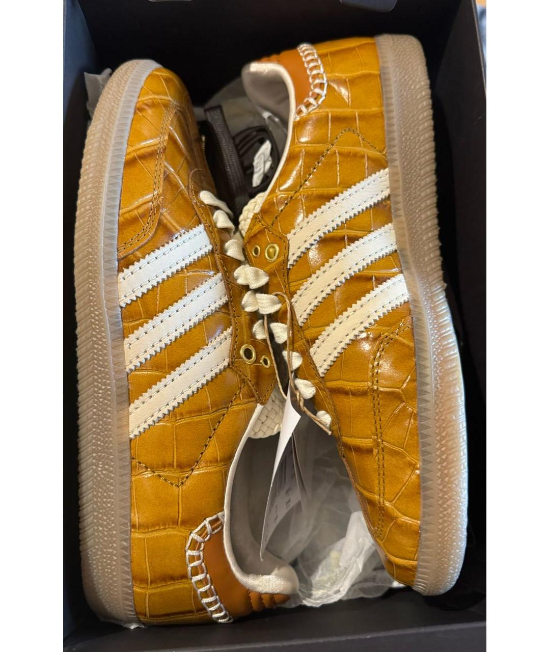 ADIDAS Оранжевые кроссовки из лакированной кожи, фото 2