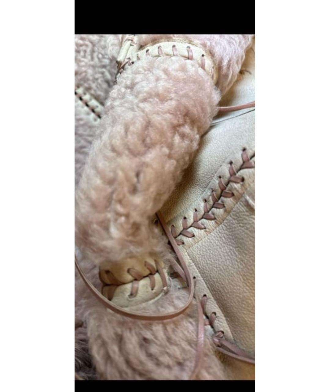 ALEXANDER MCQUEEN Розовая замшевая дубленка, фото 4