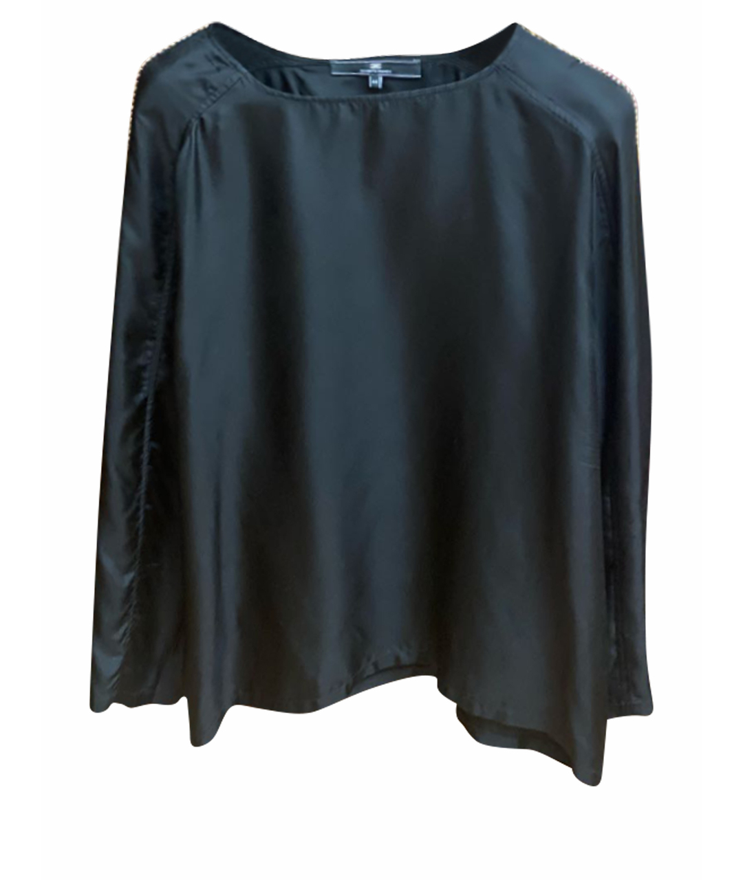 ELISABETTA FRANCHI Черная шелковая рубашка, фото 1