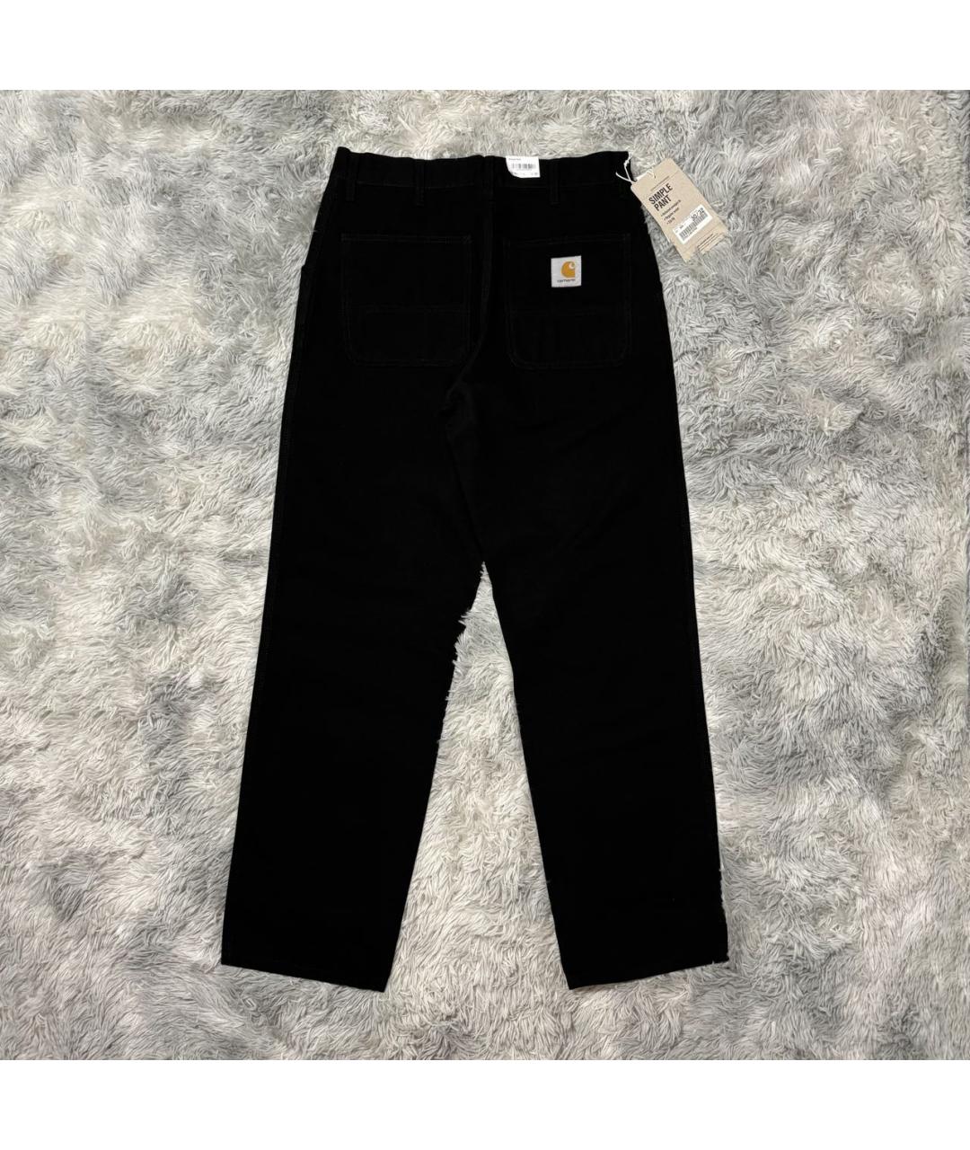 CARHARTT WIP Черные хлопковые повседневные брюки, фото 2