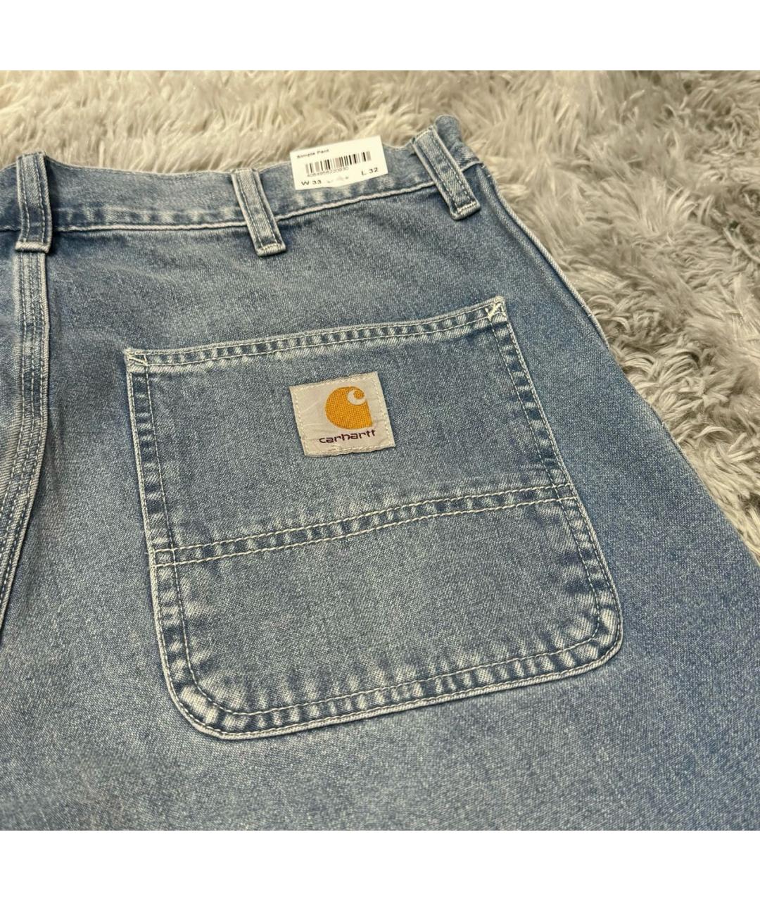 CARHARTT WIP Голубые деним повседневные брюки, фото 5