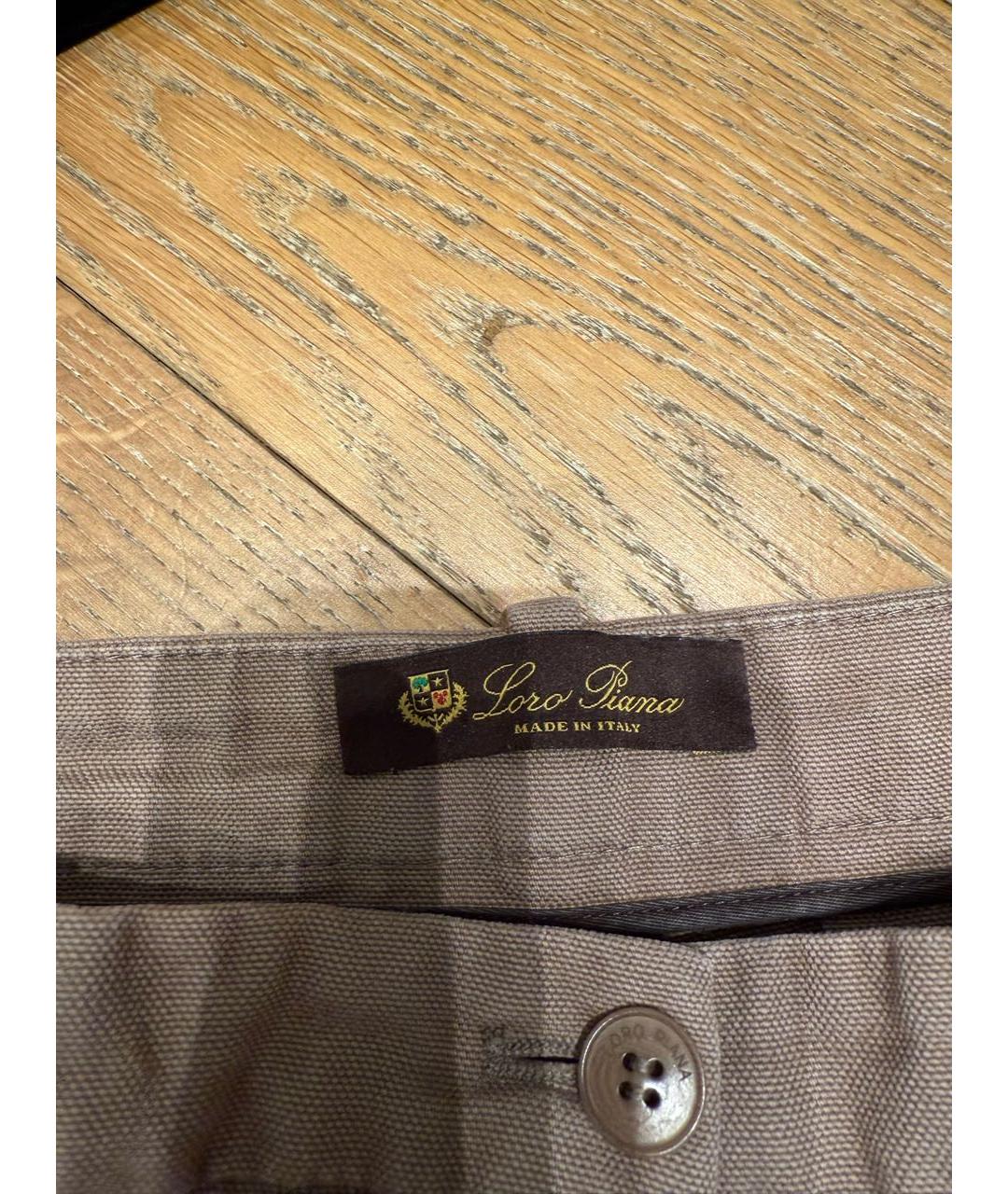 LORO PIANA Бежевые хлопковые шорты, фото 4