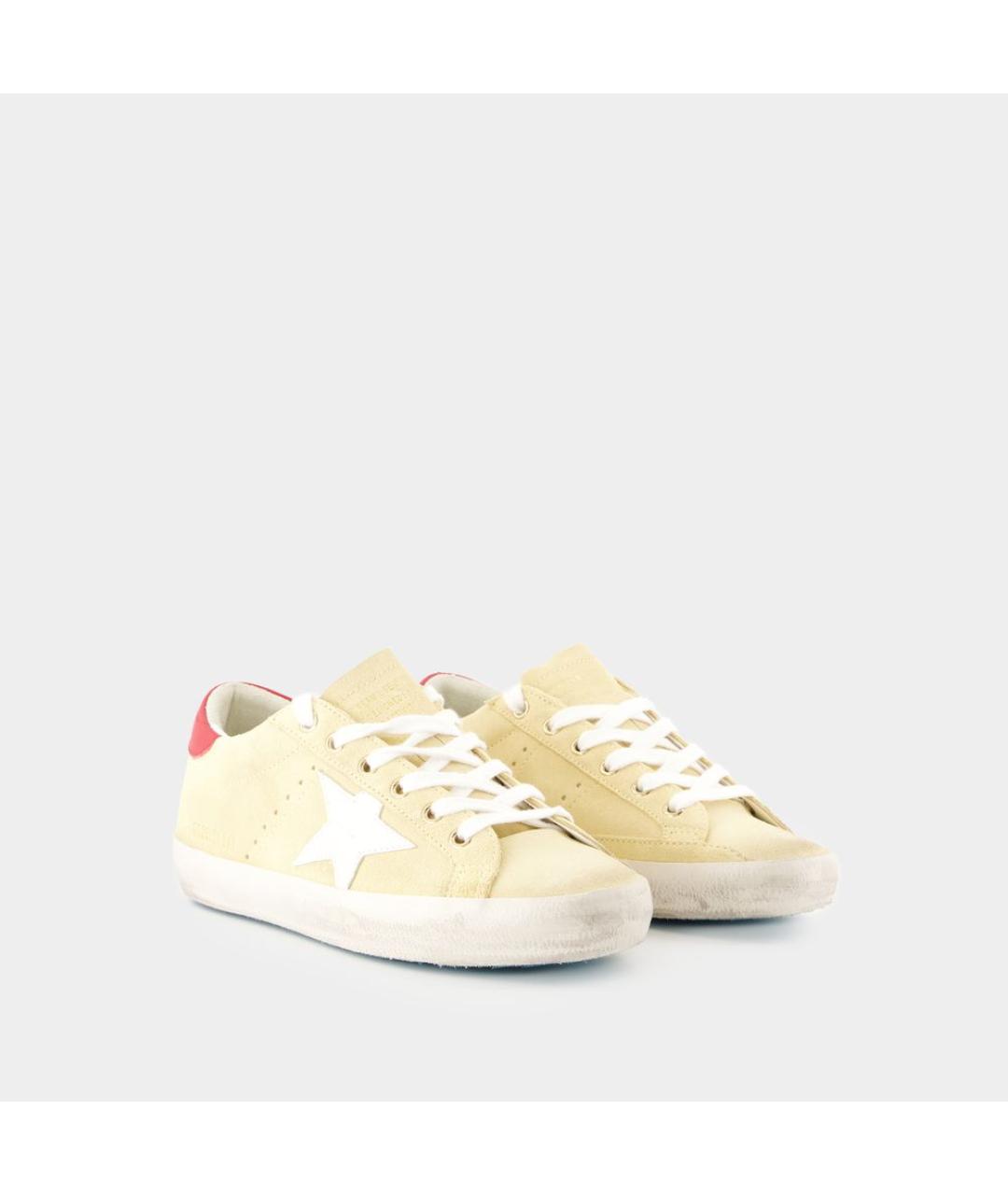 GOLDEN GOOSE DELUXE BRAND Желтые кожаные кеды, фото 2
