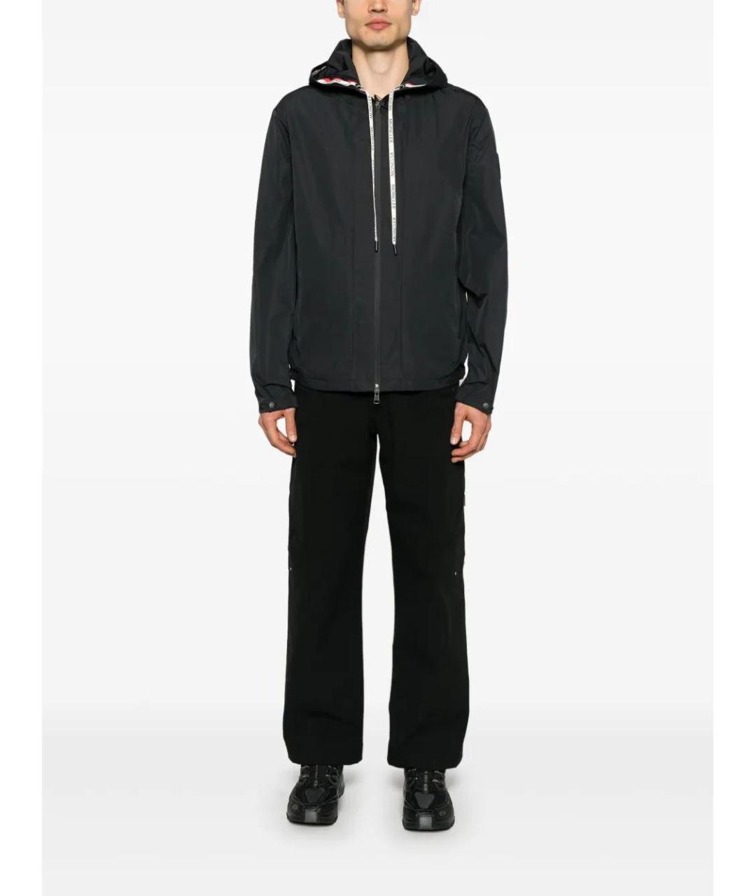 MONCLER Черная полиэстеровая куртка, фото 2