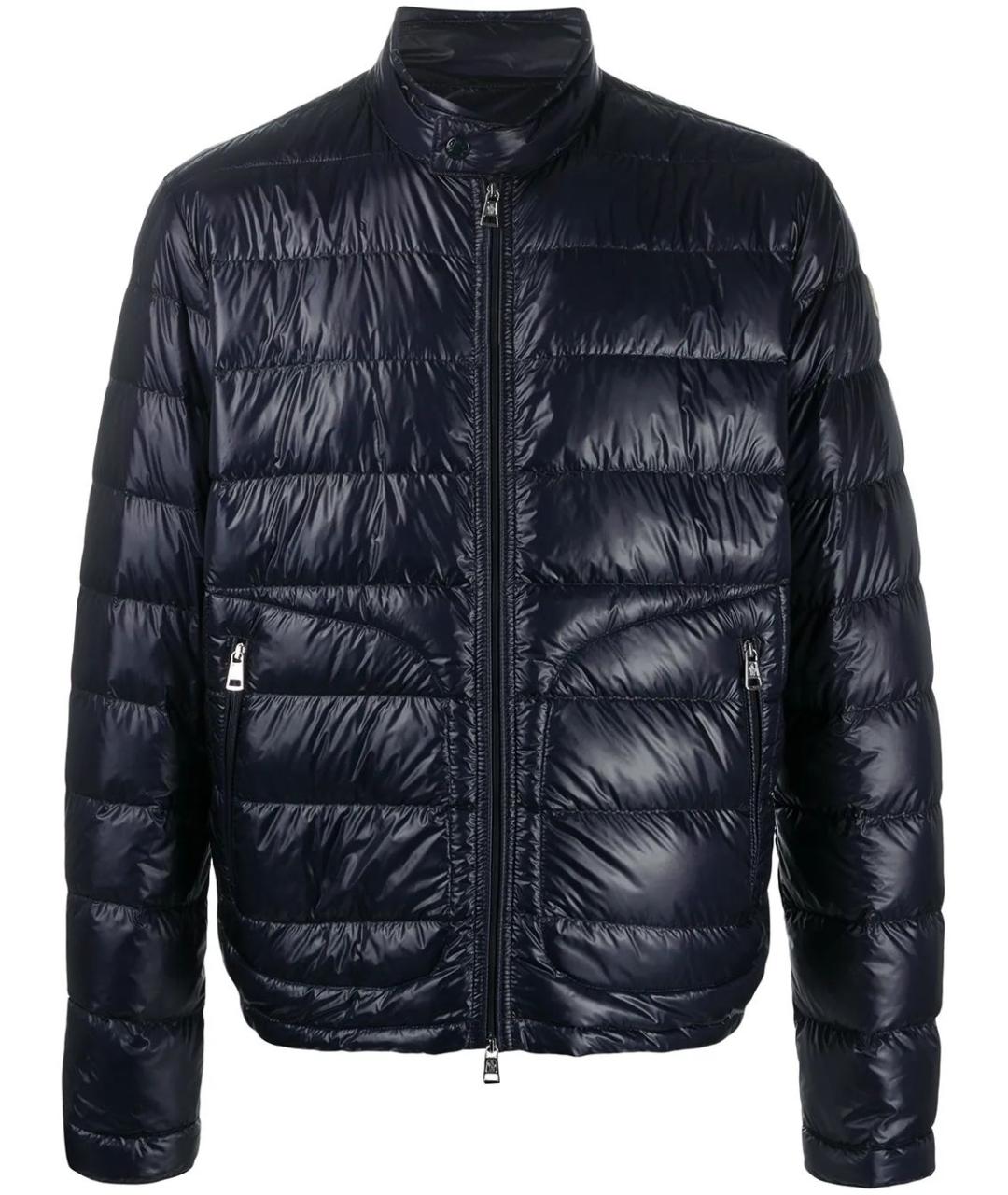 MONCLER Синяя полиамидовая куртка, фото 1