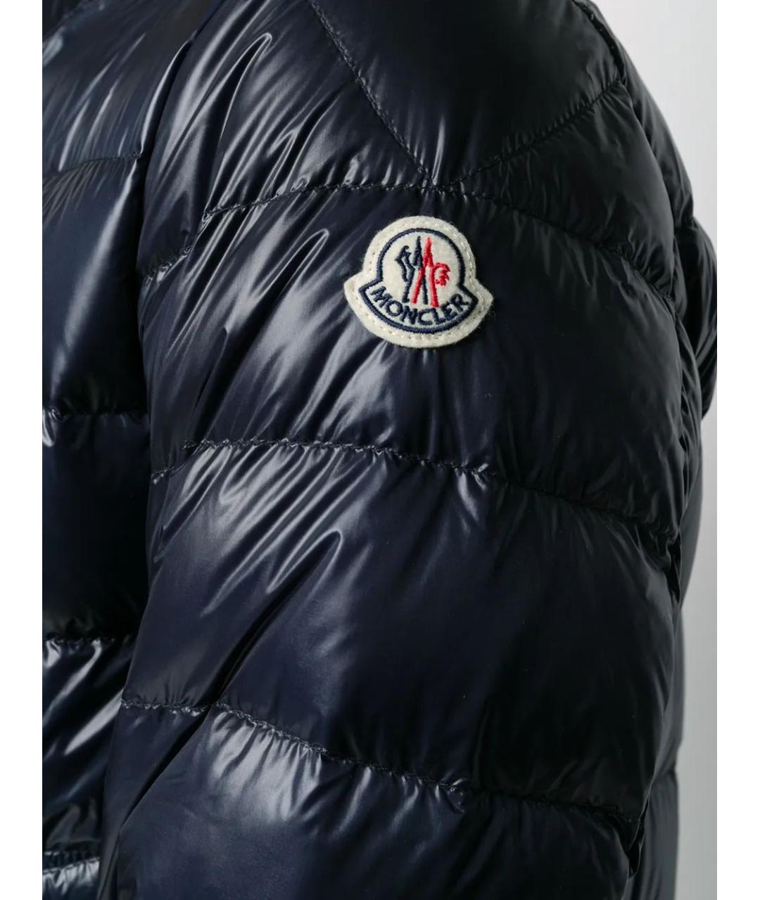 MONCLER Синяя полиамидовая куртка, фото 5