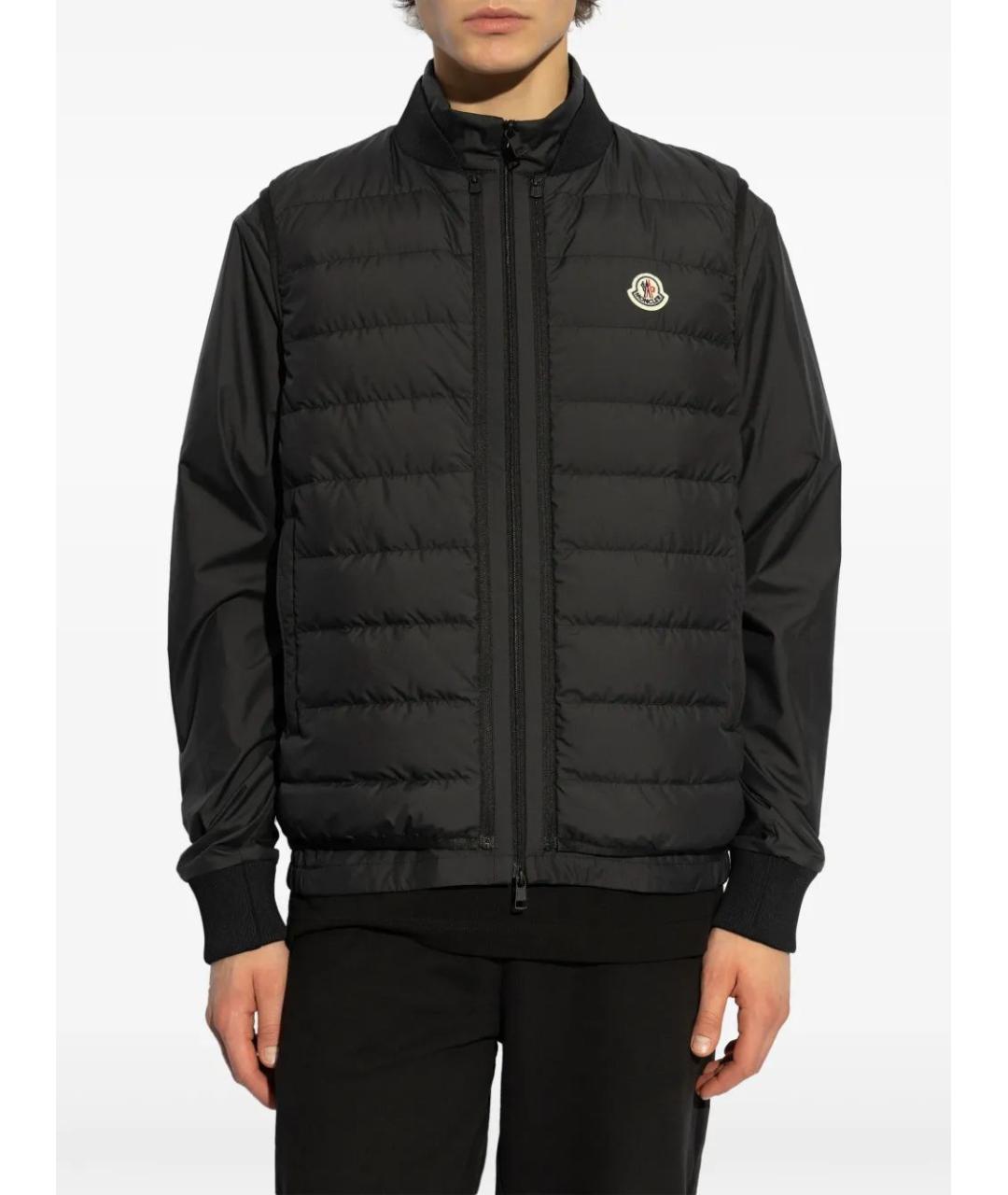 MONCLER Черная синтетическая куртка, фото 3