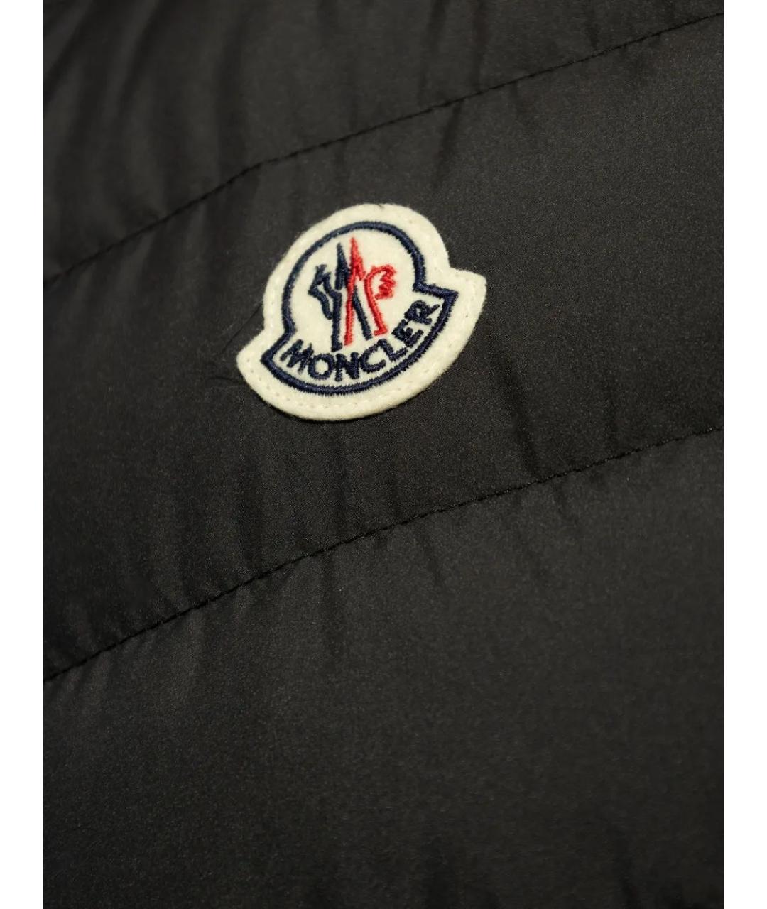 MONCLER Черная синтетическая куртка, фото 5