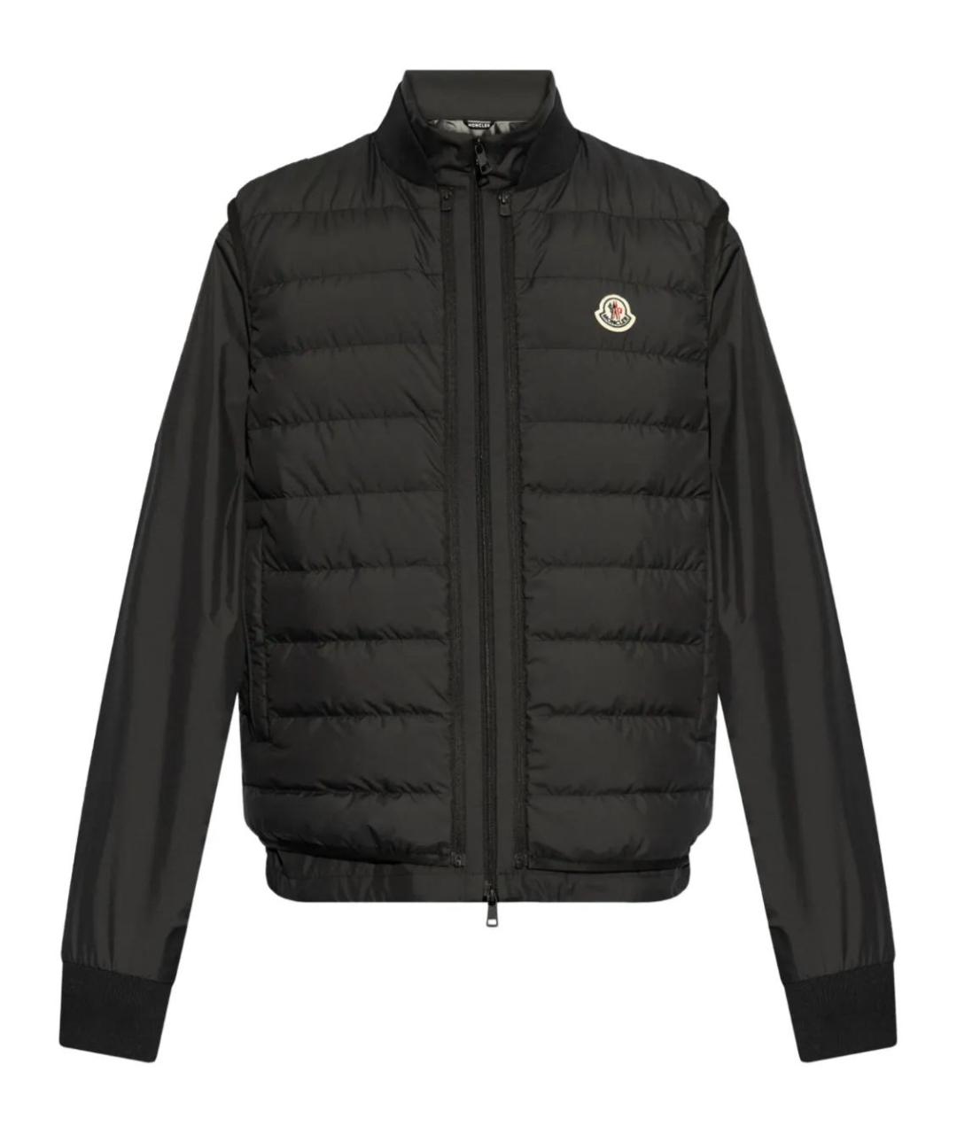 MONCLER Черная синтетическая куртка, фото 1