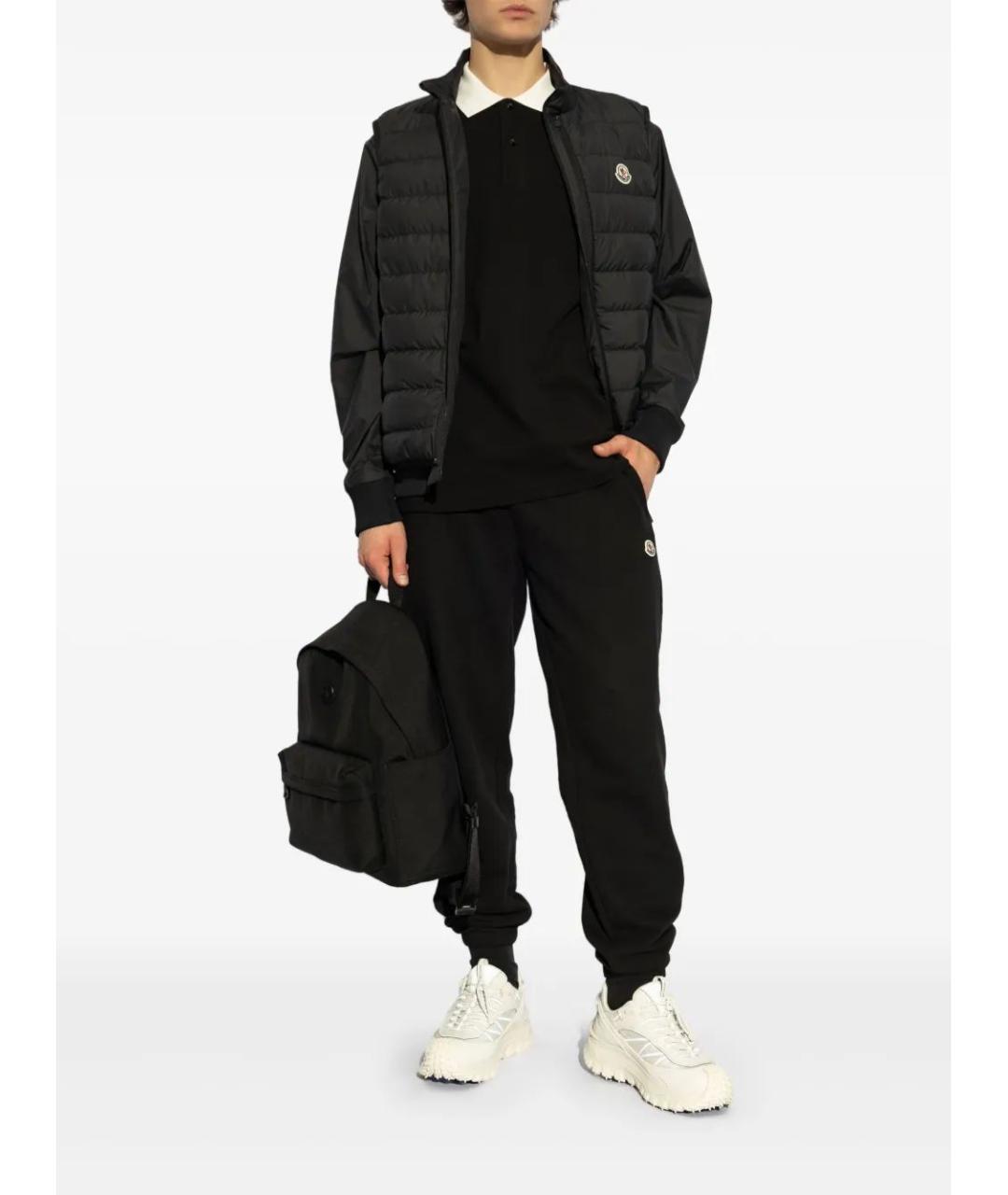 MONCLER Черная синтетическая куртка, фото 2