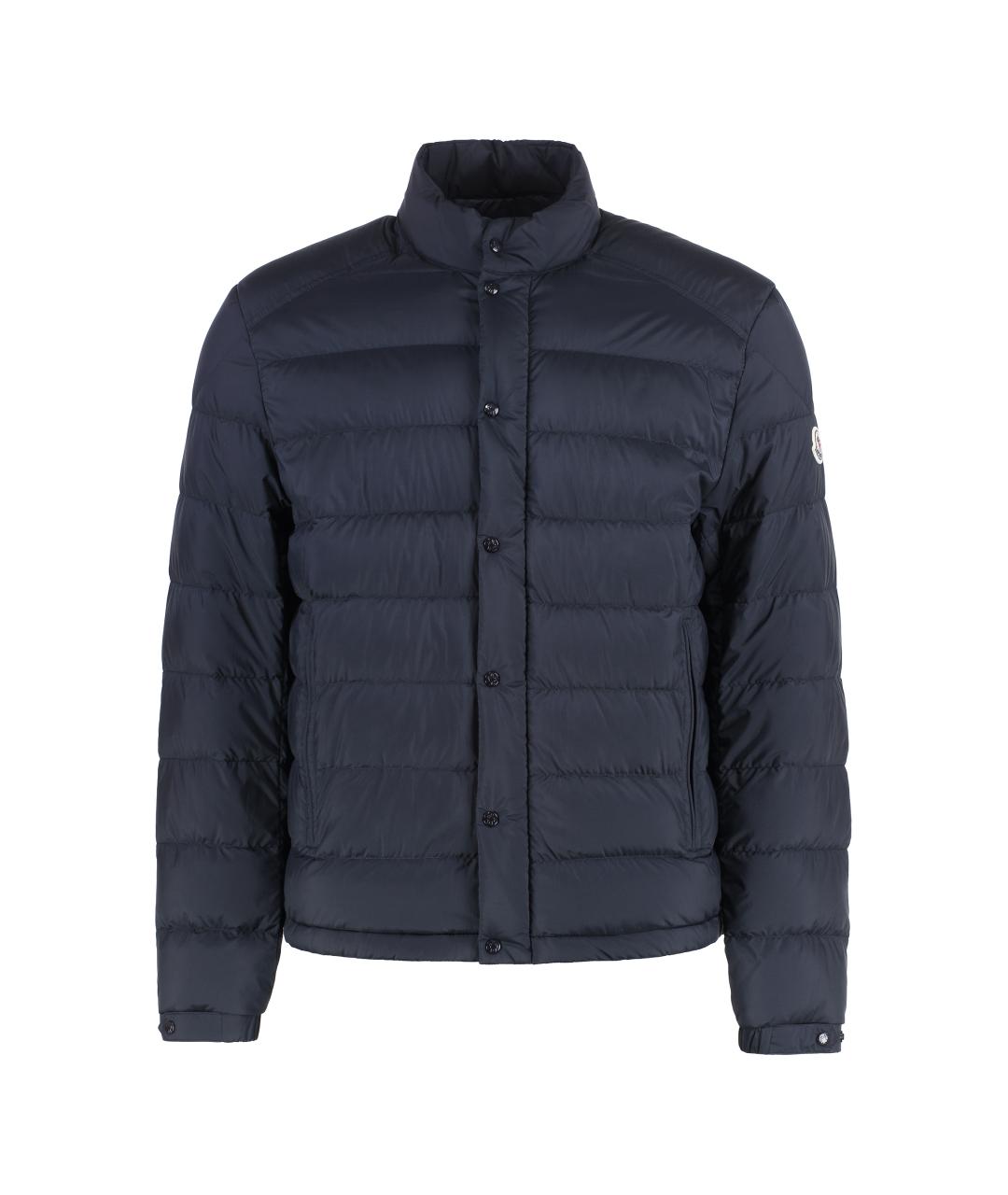 MONCLER Синяя синтетическая куртка, фото 1