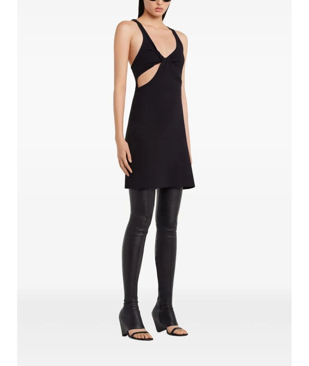 COURREGES Черное хлопковое повседневное платье, фото 3