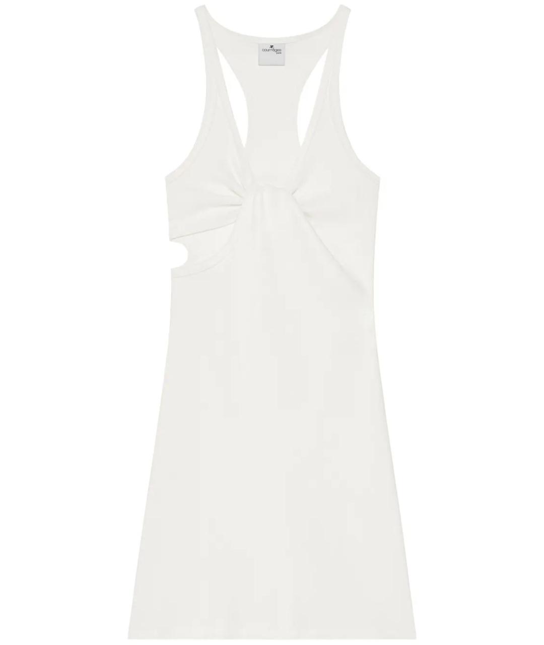 COURREGES Белое хлопковое повседневное платье, фото 1