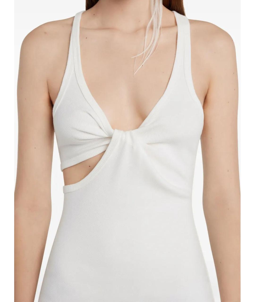 COURREGES Белое хлопковое повседневное платье, фото 5