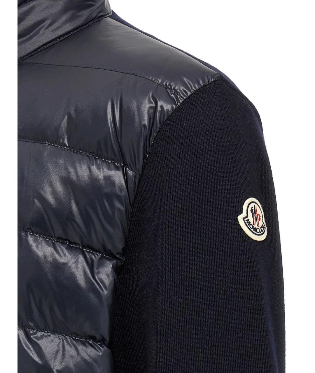 MONCLER Синий шерстяной кардиган, фото 4