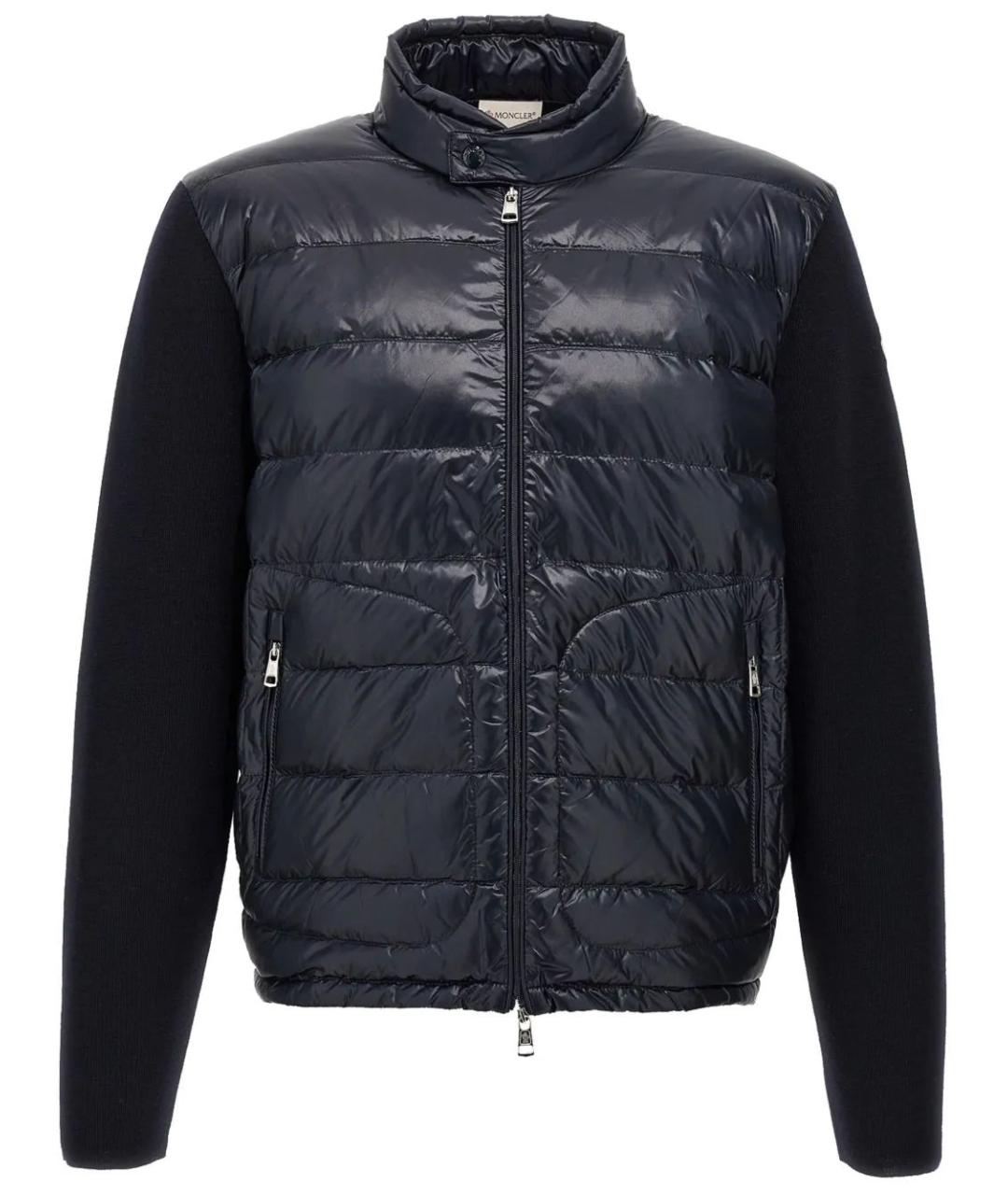 MONCLER Синий шерстяной кардиган, фото 1
