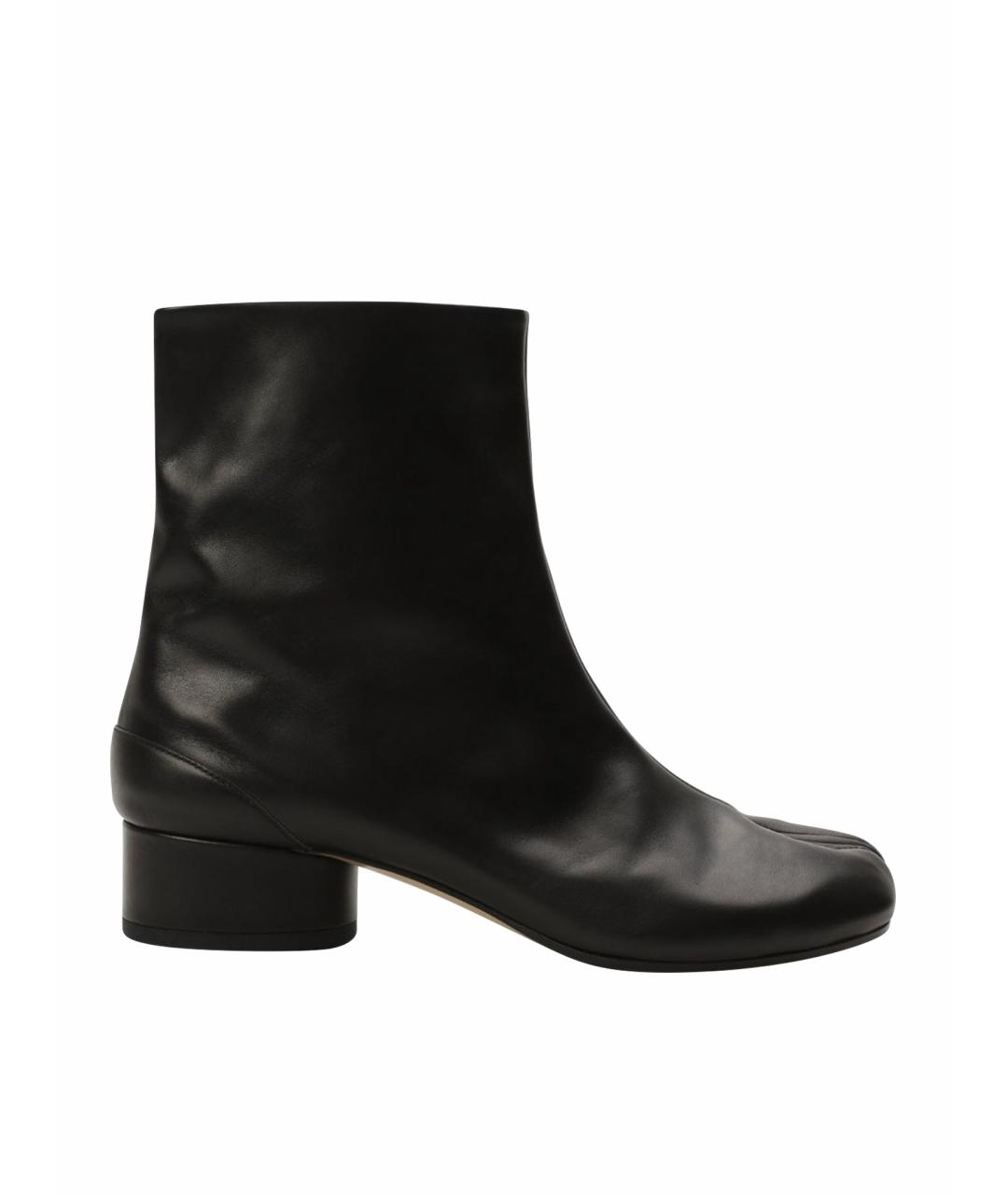 MAISON MARGIELA Черные кожаные ботильоны, фото 1