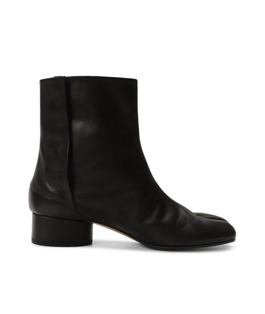 MAISON MARGIELA Черные кожаные ботильоны, фото 2
