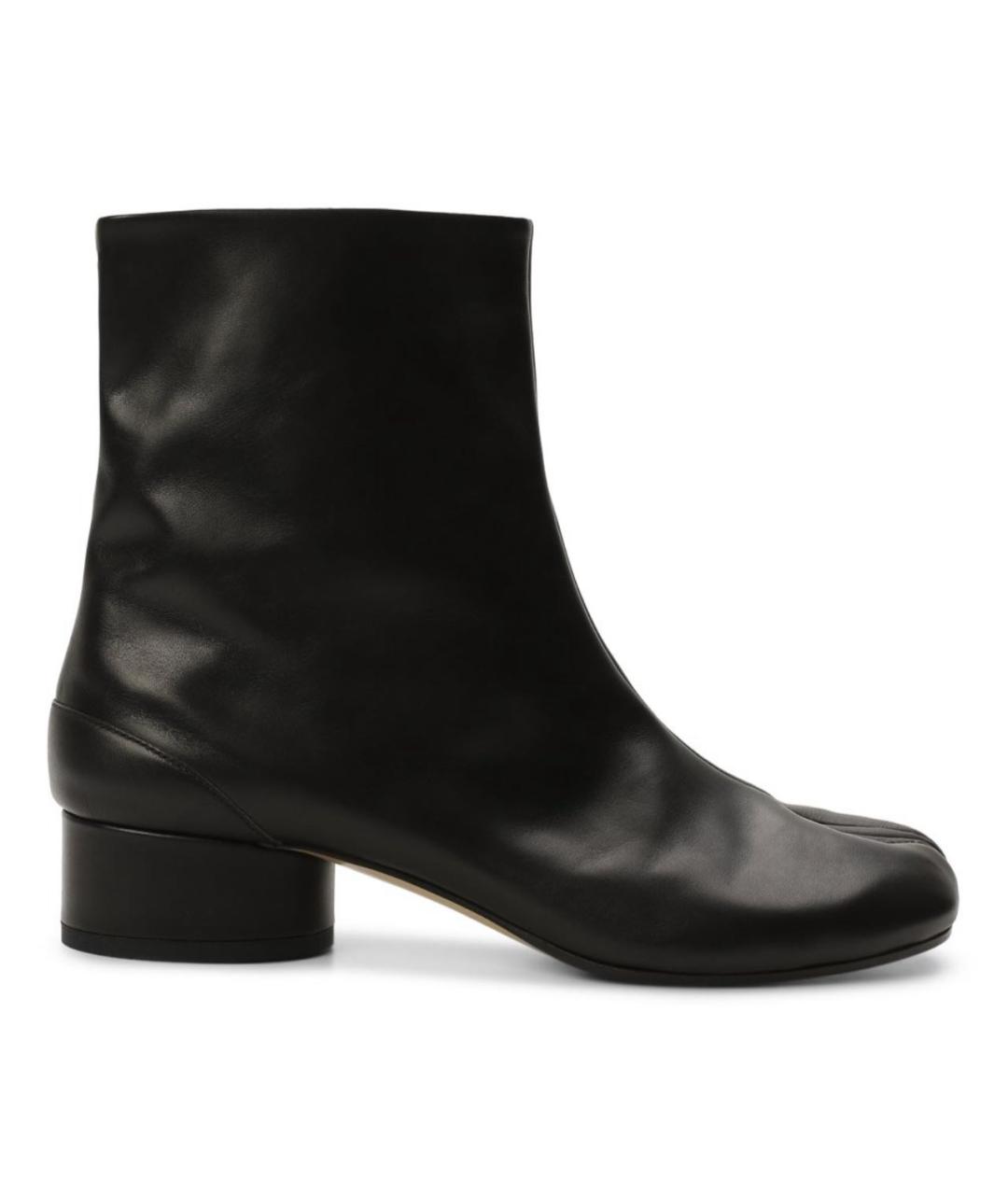 MAISON MARGIELA Черные кожаные ботильоны, фото 9