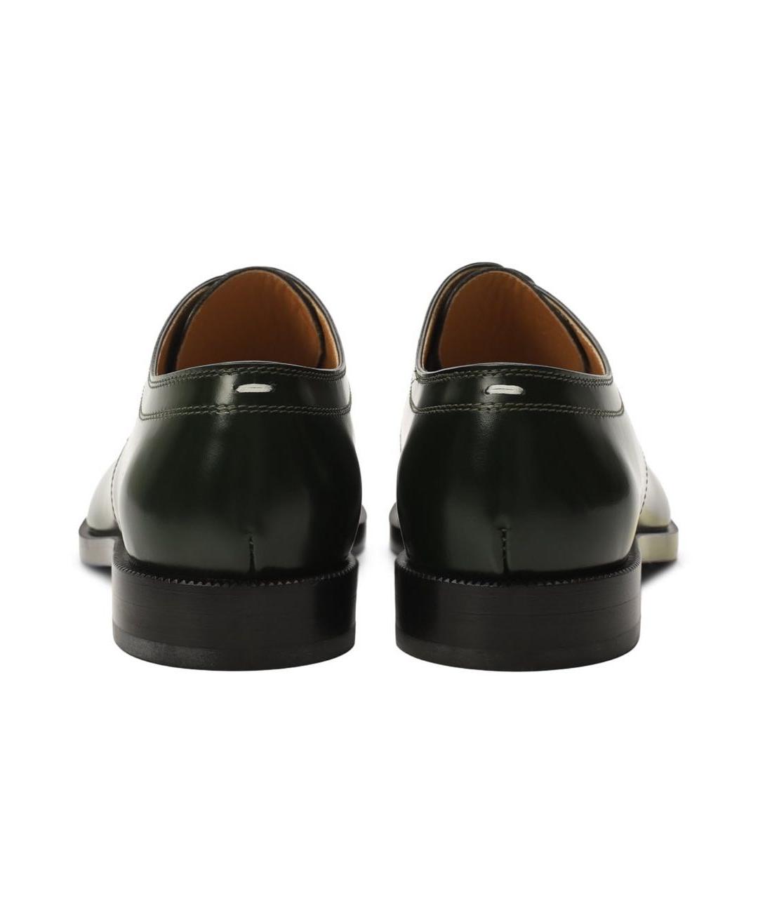 MAISON MARGIELA Зеленые кожаные брогги и оксфорды, фото 5