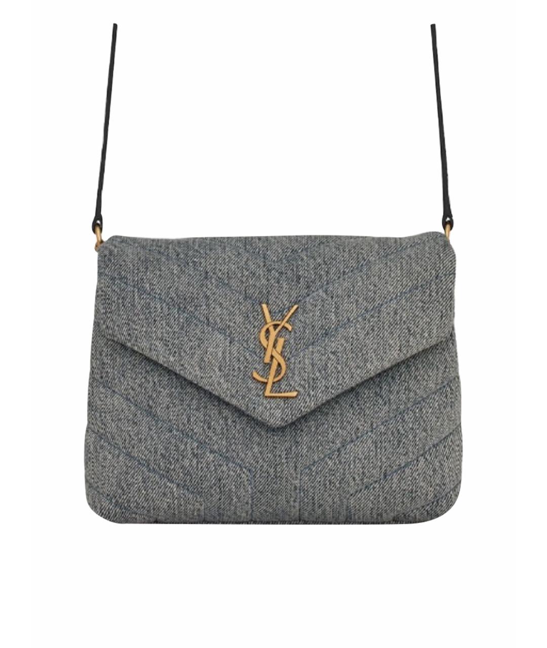 SAINT LAURENT Серая сумка через плечо, фото 1