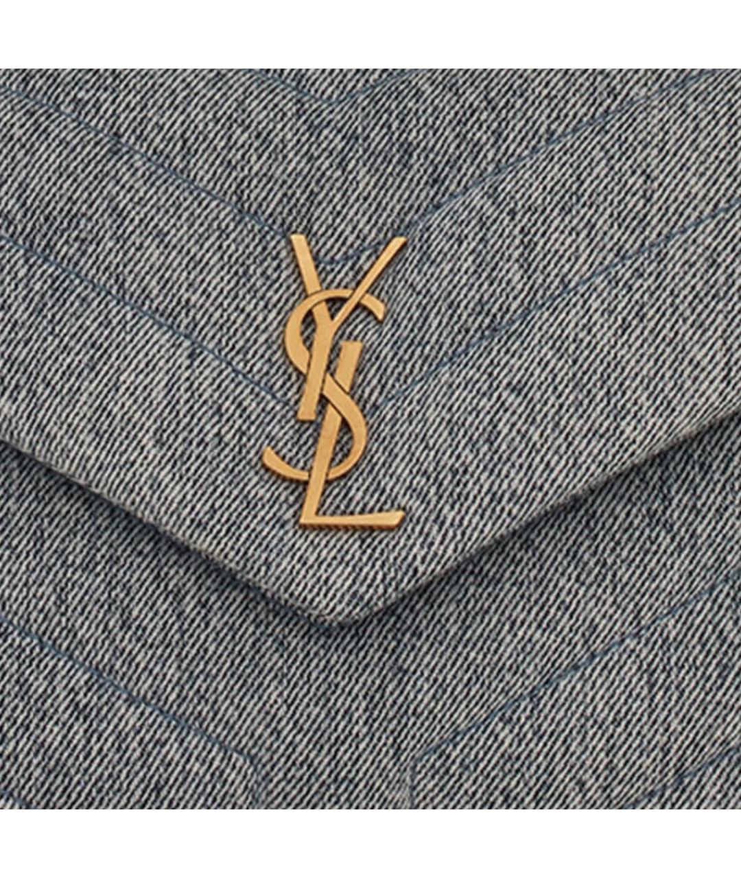 SAINT LAURENT Серая сумка через плечо, фото 6