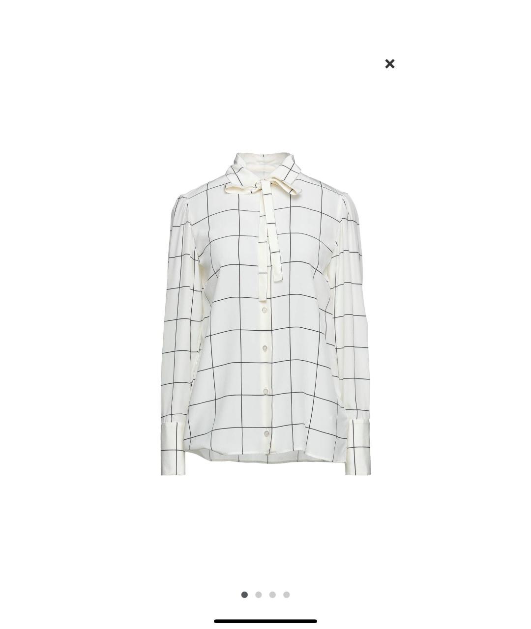 VALENTINO Белая шелковая блузы, фото 1