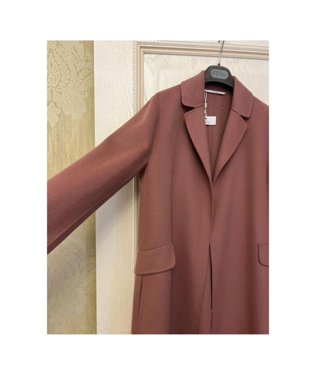 MAX MARA Розовое шерстяное пальто, фото 5