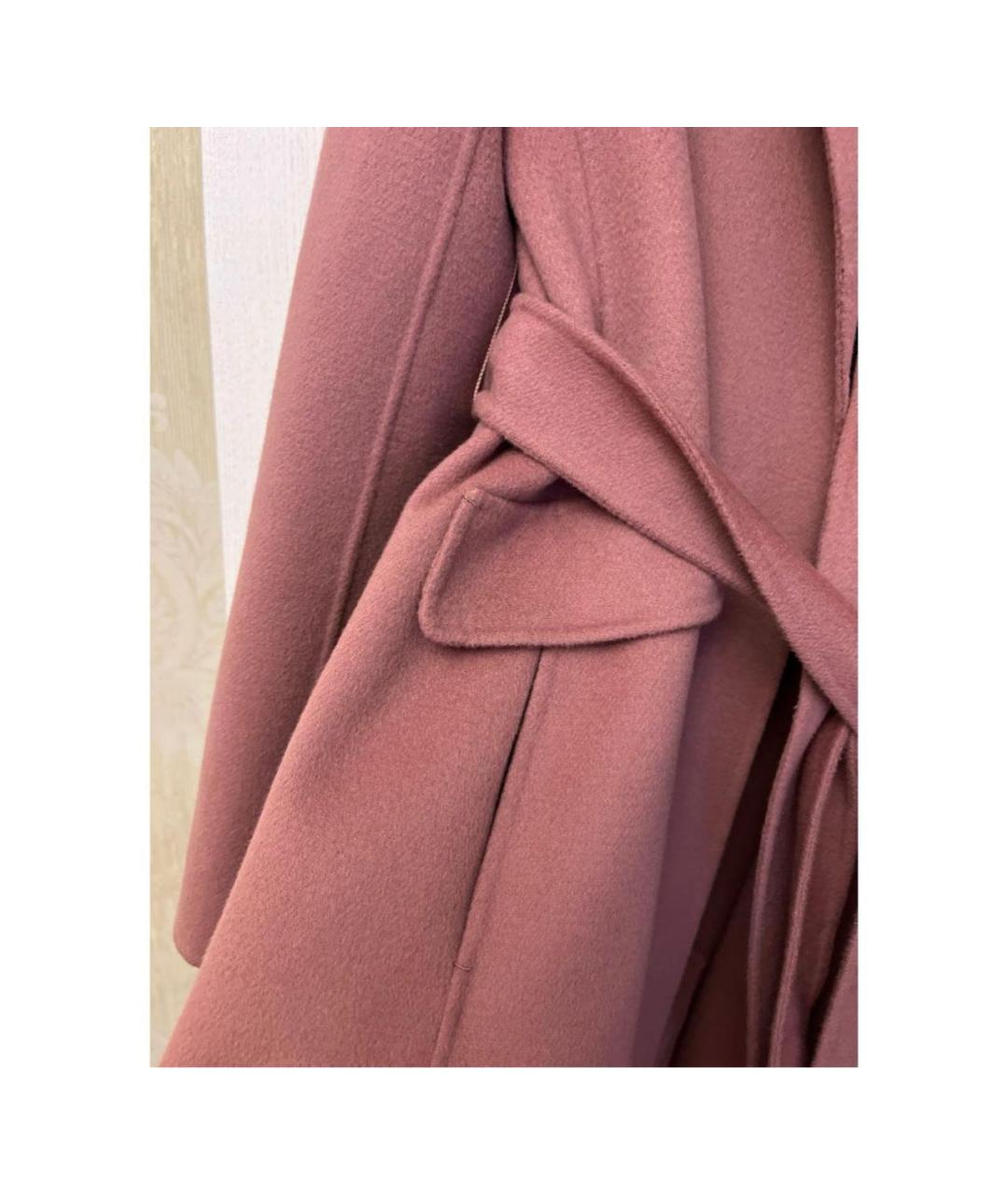 MAX MARA Розовое шерстяное пальто, фото 6