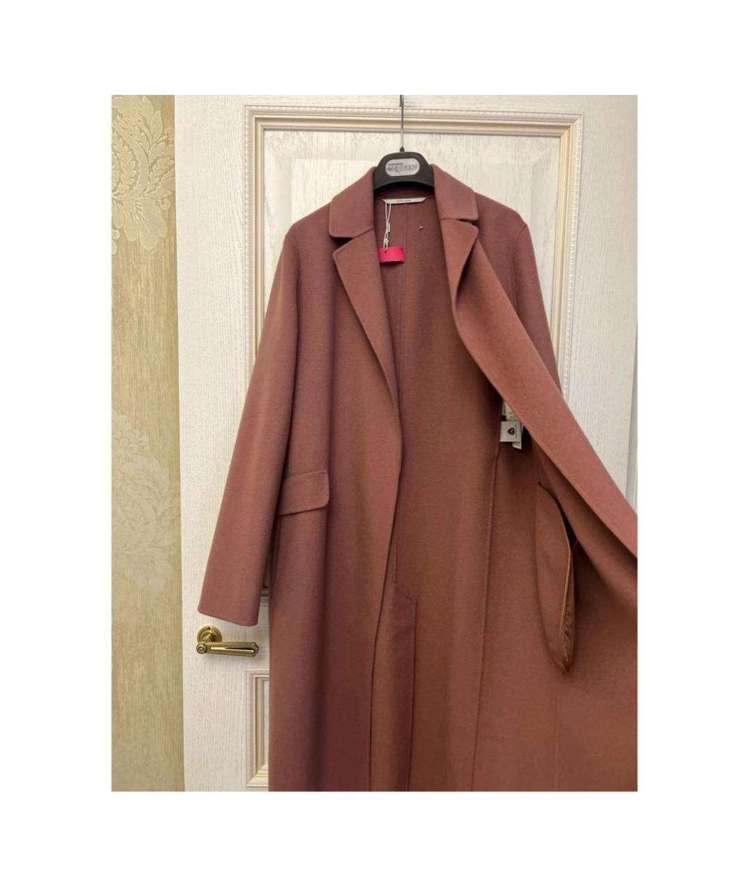MAX MARA Розовое шерстяное пальто, фото 4