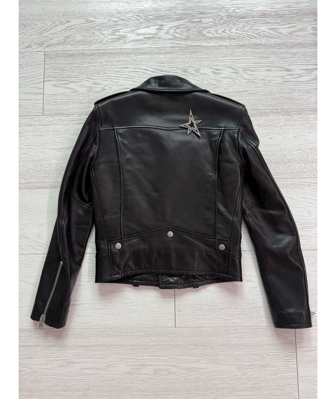 SAINT LAURENT Черная кожаная куртка, фото 2