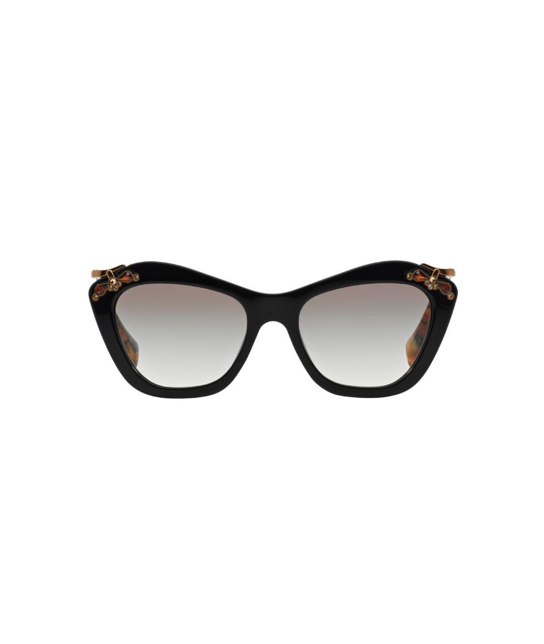 MIU MIU Черные пластиковые солнцезащитные очки, фото 9