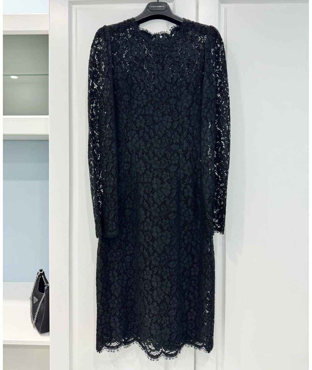 DOLCE&GABBANA Черное кружевное вечернее платье, фото 6